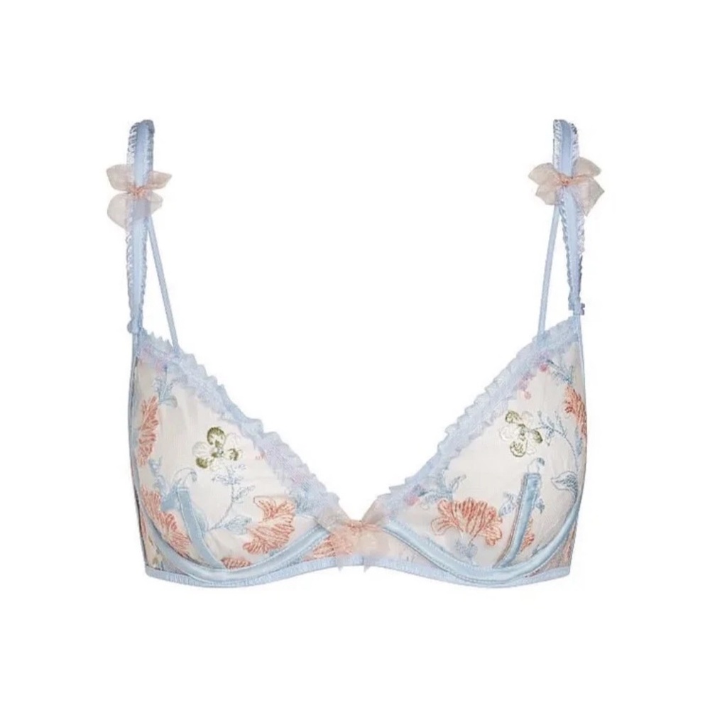 For Love & Lemons x Victorias Secret Bra Lace Small Sexy Sheer Floral Lingerie